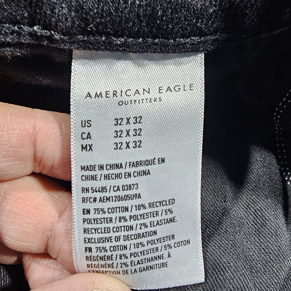 American Eagle Outfitters Airflex 360 Distressed Skinny Stretch Mens Jeans 32x32 - Picture 11 of 14